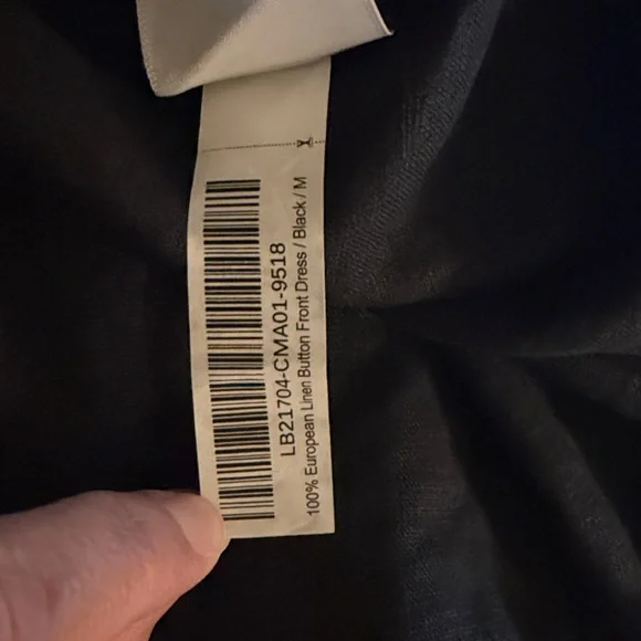 Quince Women’s Black 100% European Linen Button Front Midi Dress Size Medium - Picture 9 of 9